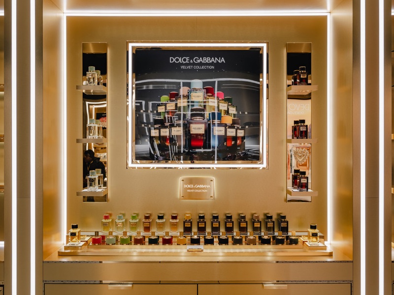 Inside D&G's hybrid beauty and accessories boutique in Covent Garden, London, UK