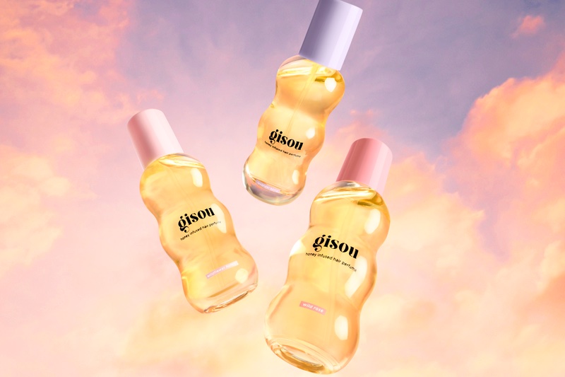 Gisou's Honey Infused Hair Perfumes are showcased at the pop-up
