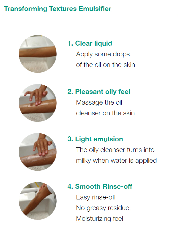 How to create a facial cleansing oil with excellent emulsifying properties 