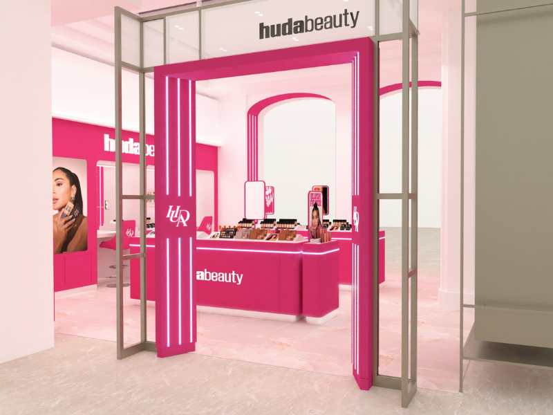 Huda Beauty unveils flagship counter at Harrods