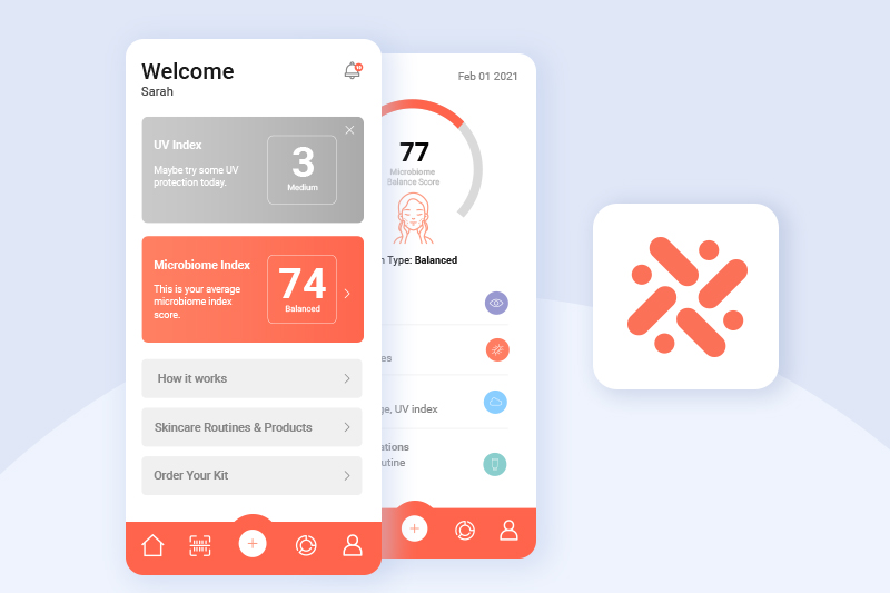 Microbiome friendly skin care tailored to your skin, powered by Labskin 