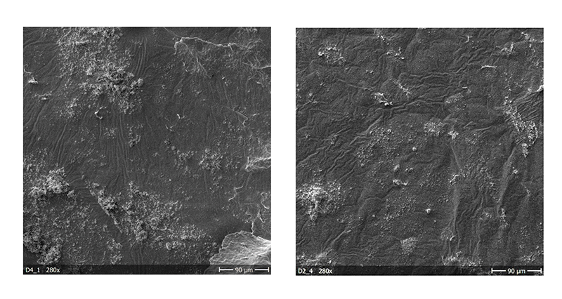 Without product (left), with product (right)