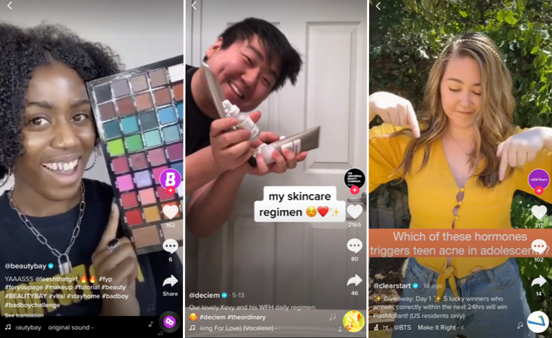 Images via TikTok/BeautyBay, Deciem, Clear Start