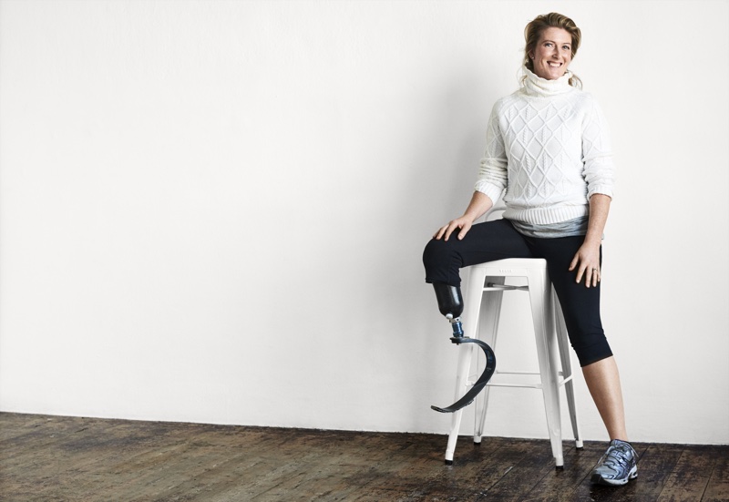 Vicki, who lost her leg to cancer, is one of the 32 women photographed to mark Dove's new pledge